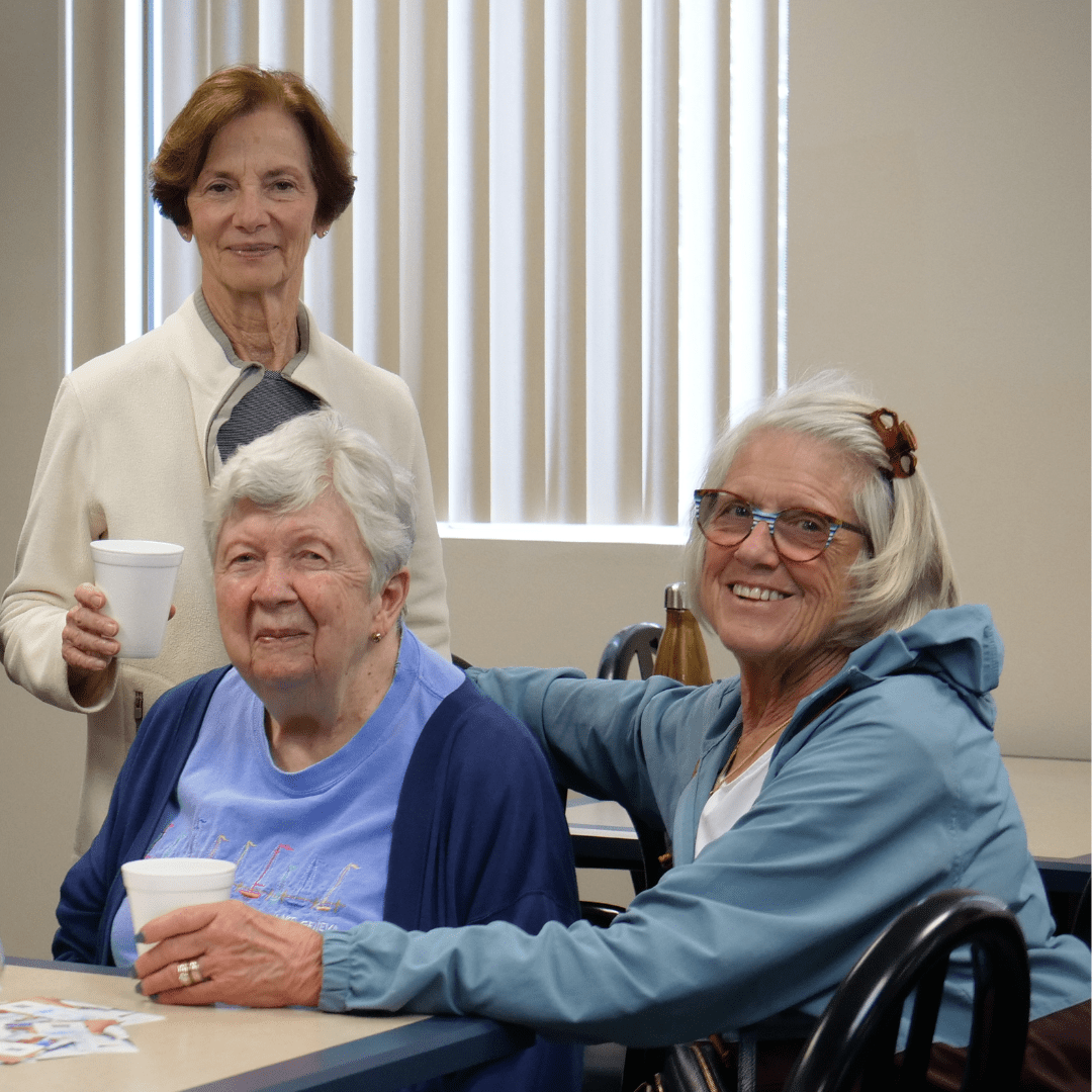 seniors enjoying coffee at the Decatur Athletic Club